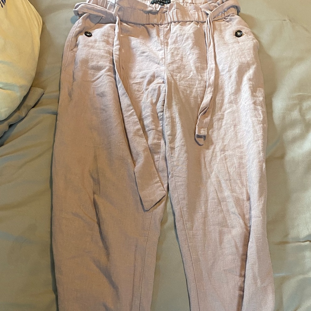 Dynamite Linen Ankle Pants